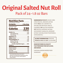 Pearson's Original Salted Nut Roll close-up with peanuts, ideal for a beach-day treat.