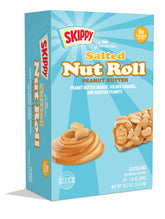 Pearson's SKIPPY Salted Nut Roll packaging front view for grab-and-go snacking