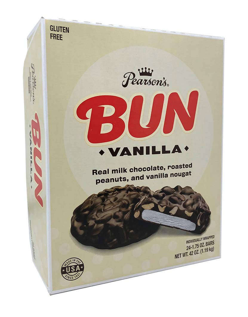 Pearson's Vanilla BUN cluster bar packaging, convenient bulk snack for sharing at work