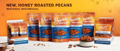 Pecan Nation Honey Roasted Pecans snack board: ideal centerpiece snack with rich crunch and flavor