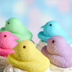 PEEPS Marshmallow Chicks blue pack, great for decorating treats and spring gatherings
