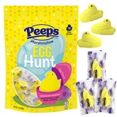 Peeps marshmallow egg hunt mini yellow chicks for Easter decorations and baskets.