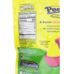 Peeps mini yellow chick marshmallows individually wrapped for easy sharing.