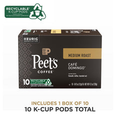 Peet's Coffee 100-percent-arabica-beans close-up showcases premium bean quality.
