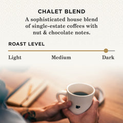 Peet's Chalet Blend K-Cup Pod aroma close-up highlighting nutty cocoa notes