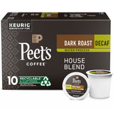 Peet's Coffee Decaf House Blend packaging with fresh branding and aroma.