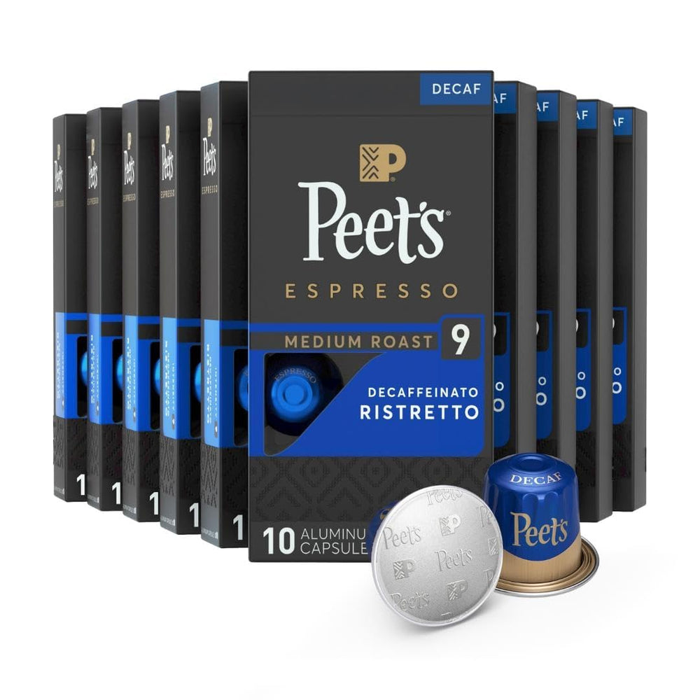 Peet's Coffee decaffeinato ristretto boxes for easy restock