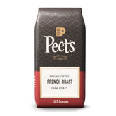 Peet's Coffee French Roast bag front shows bold packaging for bold mornings.