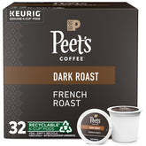 Peet's Coffee French Roast box of 32 pods ready for mornings