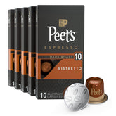 Peet's Coffee Ristretto capsule close-up highlighting rich aroma and intensity