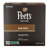 Peet's Coffee Sumatra dark roast box with pods for bold mornings