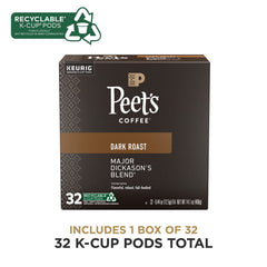 Peet's Keurig K-Cup pods compatible with most brewers for quick mornings