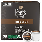 Peet's Major Dickason's Blend dark roast box front with premium K-Cups.