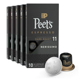 Peet's Nerissimo capsules pack for bold, convenient single-serve espresso.