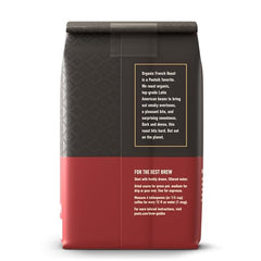 Peet's Organic French Roast ground coffee ready for pour-over brewing