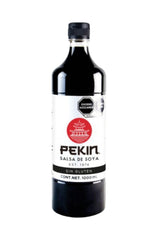 Pekin Soy Sauce classic bottle pour, delivering rich savory flavor to stir-fries.