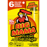 Penrose Big Mama pickled sausages pack front, ready-to-eat snack.