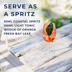 Pentire Spritz served over ice, simple mocktail option.