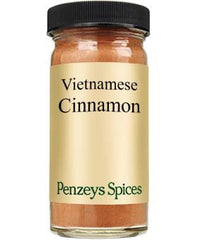 Penzeys Vietnamese Cinnamon Ground in a 1.7 oz jar, ideal for rich, aromatic cinnamon flavor.