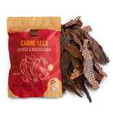 Peoples Choice Beef Jerky chipotle roasted garlic slices with steak-like texture