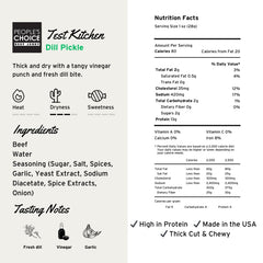 Close-up of chewy, dry-texture jerky slices showing whole-muscle beef quality.