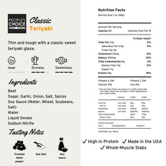 People's Choice Teriyaki glaze jerky delivering sweet-savory flavor in every bite