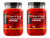 Peppadew Piquant Mild whole Juanita peppers add color and gentle heat to snacks.