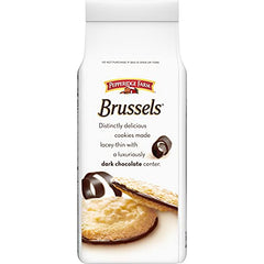 Pepperidge Farm Brussels Dark Chocolate Lace Cookies on milk, perfect dunk moment.