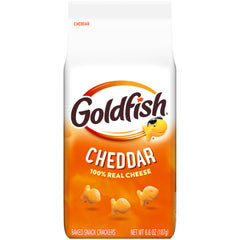 Pepperidge Farm Goldfish front package showing brand and cheddar snack appeal