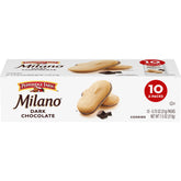 Pepperidge Farm Milano Dark Chocolate box, ideal for a refined afternoon break.