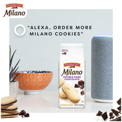 pepperidge farm Milano cookies arranged on a white plate suggesting easy entertaining