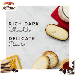 Pepperidge Farm Milano Dark Chocolate cookies with a glass of wine for after-dinner pairing