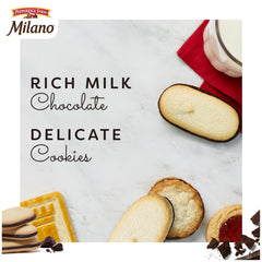 Milano cookies paired with a cup of coffee for an afternoon break