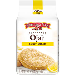 Pepperidge Farm Ojai Soft Baked Lemon Sugar Cookies pack shot, ideal for sharing.