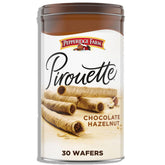 Pepperidge Farm Pirouette wafers tin front, ideal for gifting and tea time