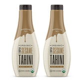 Pepperwood Organics Ethiopian tahini squeeze-bottle for convenient, mess-free hummus prep.