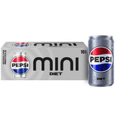 Diet Pepsi mini can front view for on-the-go refreshment with zero calories.