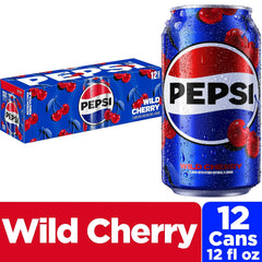 12oz Pepsi Wild Cherry can image suggesting party-ready refreshment