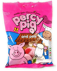 Percy Pigs and Pals candies made in Germany for Marks and Spencer, trusted confection quality.