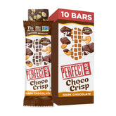 Perfect Bar Choco Crisp packshot, gluten-free and soy-free protein snack with a rich dark chocolate layer.