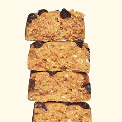 Open packaging shows cookie dough texture, a satisfying, portable snack option.