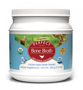 Perfect Supplements organic chicken bone broth powder bag boosts flavor in paleo recipes.