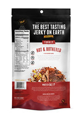 Perky Jerky Hot & Bothered package front, bold branding for on-shelf appeal.