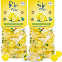 Perle di Sole Lemon Drops front packaging with bright lemon imagery