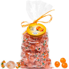 Perle di Sole orange hard candy pack shot, ideal for on-the-go citrus snacking.