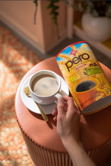 Pero Instant Natural Beverage mixed with hot chocolate for a cozy, caffeine-free treat.
