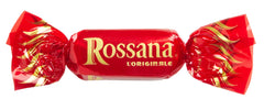 Shell and filling of Perugina Rossana with milk and nuts for a timeless Italian treat