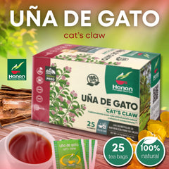 Peruvian Naturals Hanan Cat's Claw Tea bags, convenient sachets for quick calming moments