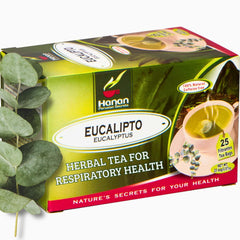 Peruvian Naturals Hanan eucalyptus tea pack shot, premium dried leaves for tea