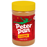 Peter Pan Creamy Peanut Butter jar with smooth spread for sandwiches